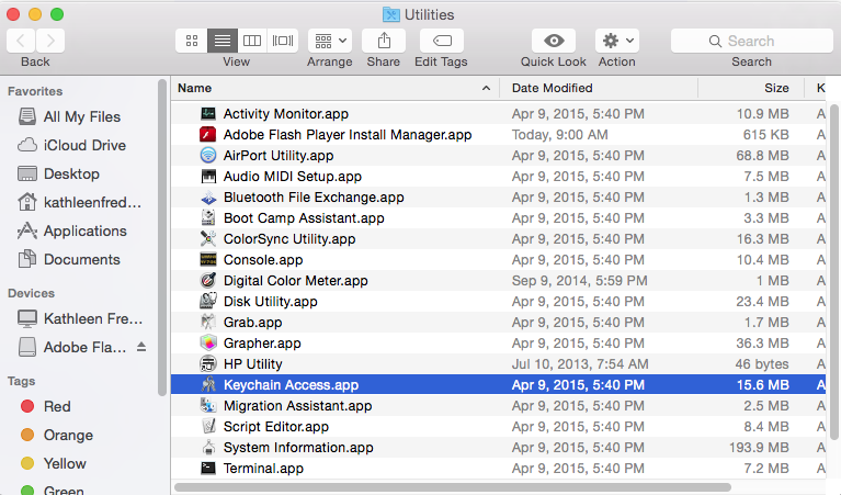 How to use keychain on mac